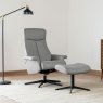 G Plan G Plan Lukas Recliner Chair and Stool in Leather