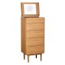 5 Drawer Tall Chest Open Mirror