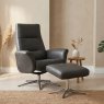 G Plan G Plan Riba Manual Reclining Chair Stool In Leather