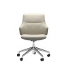 Stressless Stressless Mint Low Back Home Office Chair With Arms in Leather