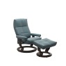 Stressless Stressless David Chair in Paloma Leather, Classic Base with Footstool