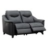 Olivia Small Sofa Elec Rec DBL with USB and Heat   Capri Black