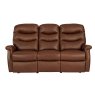 Hollingwell Split Fixed 3 Seater Sofa in Leather