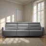 Stressless Emily 3 Seater Sofa with Steel Arms in Leather Stressless Emily 3 Seater Sofa with Steel Arms in Leather