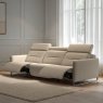 Stressless Emily 3 Seater Power Recliner with Steel Arms in Leather