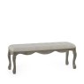 H Collection Camilla Camilla Oatmeal Linen Upholstered Bench