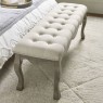 H Collection Camilla Camilla Oatmeal Linen Upholstered Bench