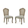 H Collection Camilla Camilla Set Of 2 Rattan Back Dining Chairs