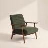 H Collection Isla Isla Chenille Tweed Upholstered Armchair