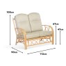 Bali 2 Seater Dimnesions