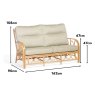 Bali 2 seater Dimensions