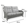 3 Seater Dimensions