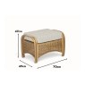 footstool dimensions
