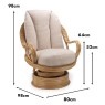 deluxe swivel rocker dimensions
