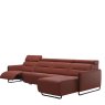 Stressless Emily 3 Seater, Power Left, Medium Longseat Right, with Steel Arms in Leather