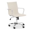 GIO202 Ivory Faux Leather Chrome