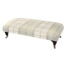 Winchester Footstool Harris Check Duck Egg