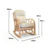 Bali Light Oak Rocking Chair Dimensions