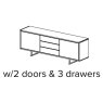 Forest 2 Door 3 Drawer Sideboard  5