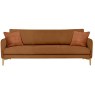 Aosta Large Sofa Burnt Umber Fabric