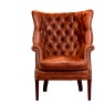 Wing Chair Leather Cut Out
