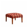 Stool Fabric Crimson Check