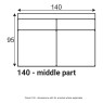 Grand 140 - supplier dimensions with AL armrest where applicable