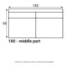 Grand 180 - supplier dimensions with AL armrest where applicable