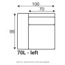 Grand 70L - supplier dimensions with AL armrest where applicable