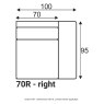 Grand 70R - supplier dimensions with AL armrest where applicable