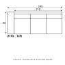 Grand 210L - supplier dimensions with AL armrest where applicable