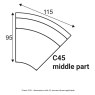 Grand C45 - supplier dimensions with AL armrest where applicable