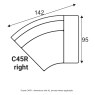 Grand C45R - supplier dimensions with AL armrest where applicable