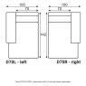 Grand D70L+D70R - supplier dimensions with AL armrest where applicable