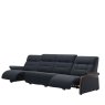 Stressless Mary 4 Seater Power Recliner with Wood Arms in Leather