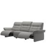 Stressless Mary 3 Seater Power Recliner with Upholstered Arms in Leather