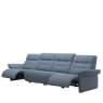 Stressless Mary 4 Seater Power Recliner with Upholstered Arms in Fabric