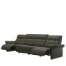 Stressless Mary 4 Seater Power Recliner with Upholstered Arms in Leather