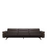 Stressless Stella 3.5 Seater Sofa with Wood Arms in Leather Stressless Stella 3.5 Seater Sofa with Wood Arms in Leather