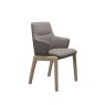 Stressless Mint Low Back Dining Chair with Arms and D100 Legs in Fabric