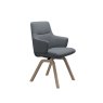 Stressless Mint Low Back Dining Chair with Arms and D200 Legs in Fabric
