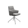 Stressless Mint Low Back Dining Chair with Arms and D350 Legs in Leather