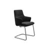 Stressless Mint Low Back Dining Chair with Arms and D400 Legs in Leather