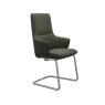 Stressless Mint High Back Dining Chair with Arms and D400 Legs in Leather