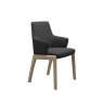 Stressless Vanilla Low Back Dining Chair with Arms and D100 Legs in Fabric