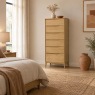 Rimini 6 Drawer Tall Chest Lifestyle