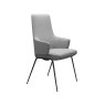 Stressless Vanilla High Back Dining Chair with Arms and D300 Legs in Fabric