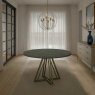 Athena Fumed Oak 4 Seater Circular Dining Table