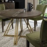 Athena Fumed Oak 4 Seater Circular Dining Table
