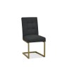Bentley Designs Athena Upholstered Cantilever Chair - Black Fabric (Pair)